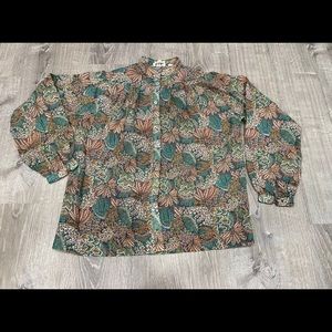 Vintage Lady Manhattan Floral Dress Shirt
